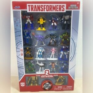 Jada Nano Metalfigs Transformers Series 2 18 Figures w/ 2 Exclusive Gold Figures